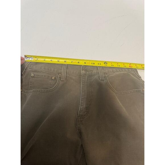 Carhartt Jeans Mens 34x34 Brown Relaxed Fit Duck Canvas Work Casual Pants Trash - Picture 10 of 16